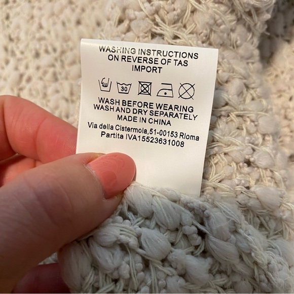 Flex Moda Natural Beige Oversized Popcorn Knit Hooded Cardigan Pockets Open M/L - Picture 16 of 16